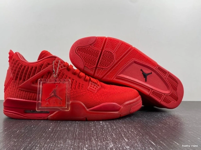 Cheap Husky Jordan AQ3559-600 4 Flyknit Retro Red 0814
